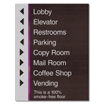 8-Line Directional Sign Smoke Free Floor