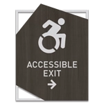 Accessible Direction Sign w/Dynamic ISA Symbol