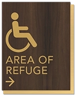 Area of Refuge Directional Sign