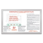 Brushed Metallic Evacuation Map