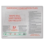 Brushed Silver Pattern Evacuation Map