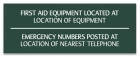 Delaware First Aid and Emergency Phone Location Sign