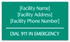 Emergency Dial 911 Pool Sign