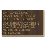 Employees Must Wash Hands (with Spanish)