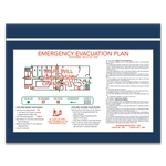 Evacuation Map w/Border and Accent - Acrylic