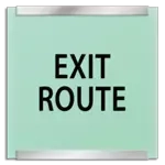 "Exit Route" Egress Sign - CA Compliant
