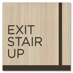 "Exit Stair Up" Egress Sign - CA Compliant