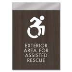 Exterior Area for Assisted Rescue Sign - Dynamic ISA Symbol