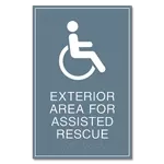 Exterior Area for Assisted Rescue Sign - ISA Symbol