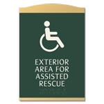 Exterior Area for Assisted Rescue Sign - ISA Symbol