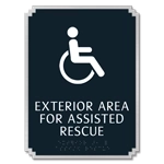 Exterior Area for Assisted Rescue Sign - ISA Symbol