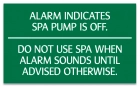 Florida Spa Alarm Rules Sign