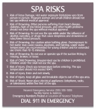 Georgia Spa Risks Sign