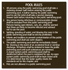 Hawaii Pool Rules Sign