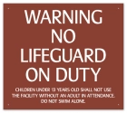 Idaho No Lifeguard Warning Sign