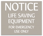 Illinois Life Saving Equipment Sign