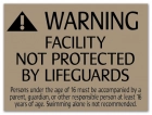 Illinois No Lifeguard Sign