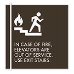 In Case of Fire, Elevators Are Out of Service - No Braille