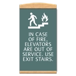 In Case of Fire, Elevators Are Out of Service - No Braille