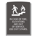 In Case of Fire, Elevators Are Out of Service - No Braille