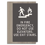 In Fire Emergency, Do Not Use Elevator - No Braille