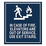 In Fire Emergency, Do Not Use Elevator... w/No Braille
