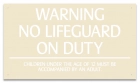 Iowa No Lifeguard On Duty Sign