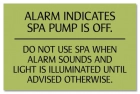 ISPSC Spa and Hot Tub Alarm Sign