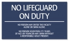 Kentucky No Lifeguard On Duty Sign