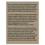 Louisiana Human Trafficking Notice - Acrylic Material
