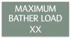 MAHC Maximum Bather Load Sign
