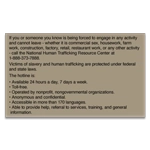 Maine & New York Human Trafficking Notice (3 Pack)