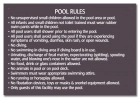 Maine Pool Rules Sign