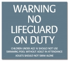 Massachusetts No Lifeguard On Duty Sign