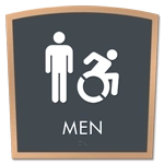 Men Sign w/Male & Dynamic ISA Symbols