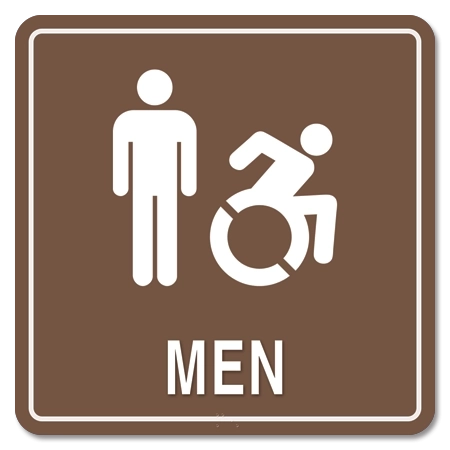 Men Sign w/Male & Dynamic ISA Symbols