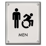 Men Sign w/Male & Dynamic ISA Symbols