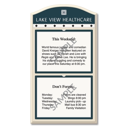 Message Display w/2 Insert Holders