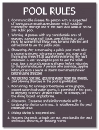 Minnesota Pool Rules Sign