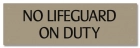 Montana No Lifeguard On Duty Sign