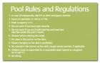 Montgomery County, Alabama Pool Rules and Regulations Sign