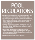 Nebraska Pool Regulations Sign