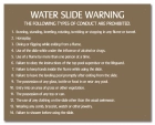 Nevada Water Slide Rules Sign