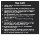 New Hampshire Pool Rules Sign