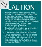 New Jersey Hot Tub Spa Caution Sign