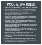 New Jersey Pool and Spa Rules Sign