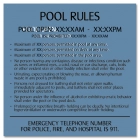 New York City Pool Rules Sign