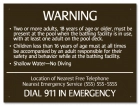 New York State Pool Supervision Warning Sign
