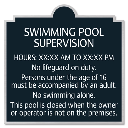 NJ Front Desk Pool Sign - Marquis