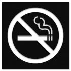 No Smoking - Symbol Only.25" Solid Surface